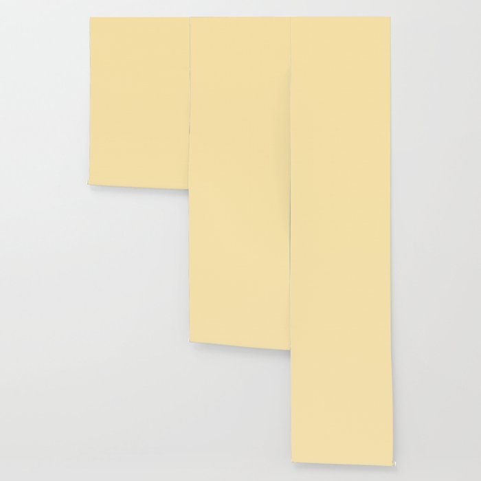 Lemon Honey Creme Pale Soft Yellow Solid Matte Colour Blocks Wallpaper Gallery Image 3
