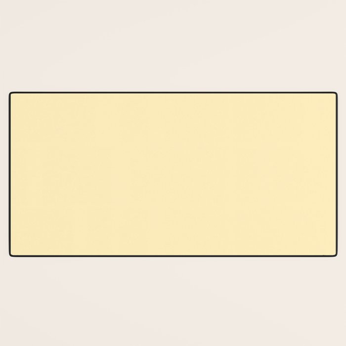 Lemon Honey Creme Pale Soft Yellow Solid Matte Colour Blocks Desk Mat Gallery Image 3