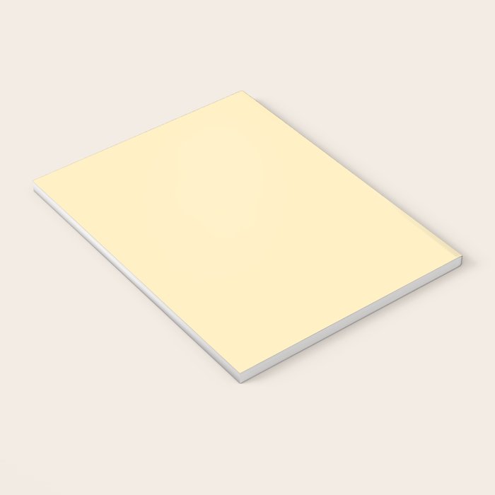 Lemon Honey Creme Pale Soft Yellow Solid Matte Colour Blocks Notebook Gallery Image 3