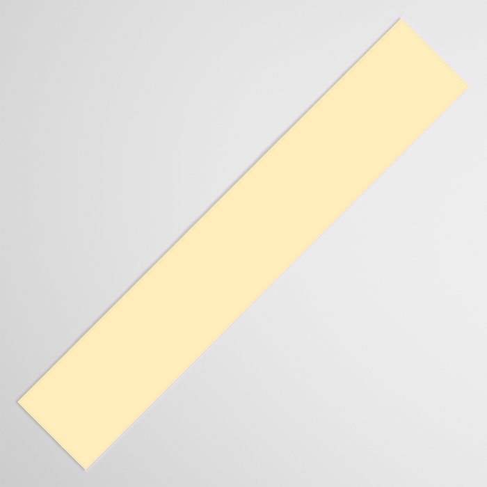 Lemon Honey Creme Pale Soft Yellow Solid Matte Colour Blocks Table Runner Gallery Image 3