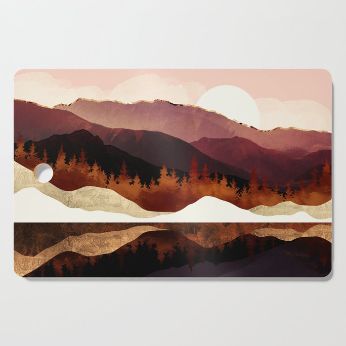 Rose Mountain Reflection Cutting Board Gallery Image 1
