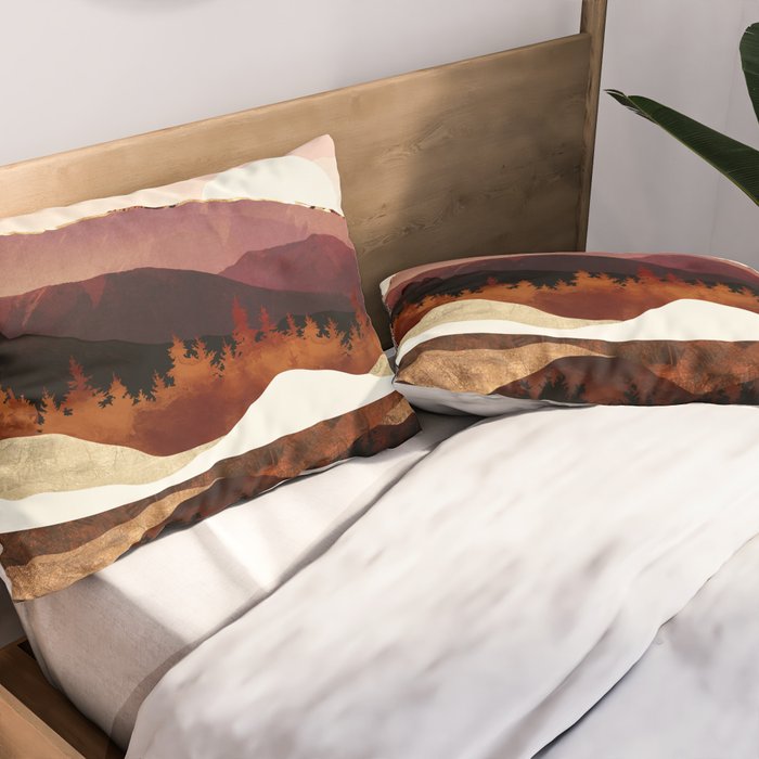 Rose Mountain Reflection Pillow Sham Gallery Image 2