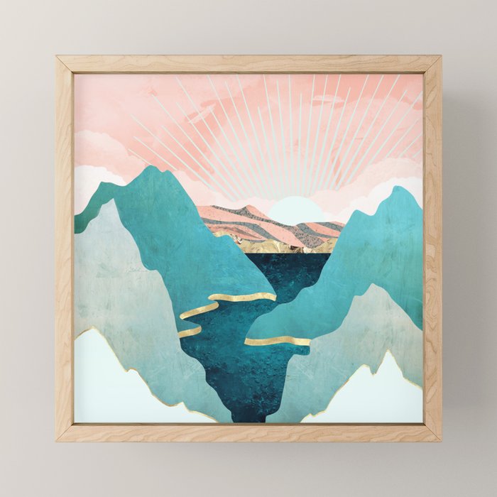 Mint Mountains Mini Art Print Gallery Image 1