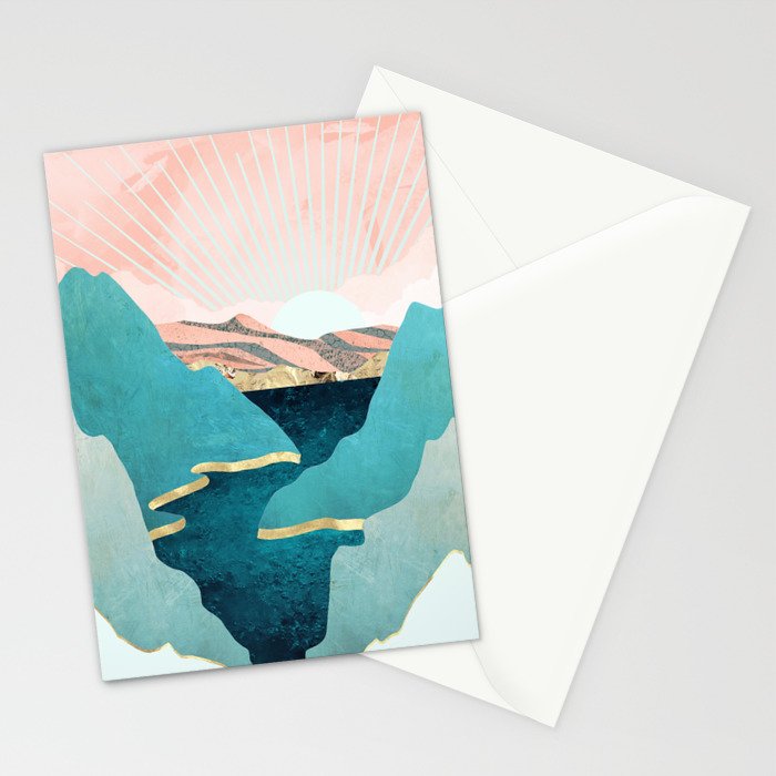 Mint Mountains Stationery Card Gallery Image 2