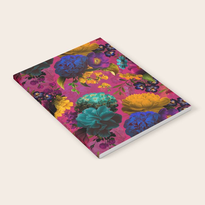Vintage & Shabby Chic - Purple Botanical Lush Flowers Midnight Garden Notebook Gallery Image 2