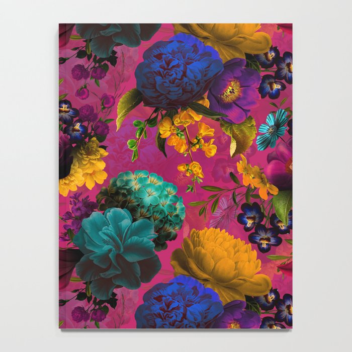 Vintage & Shabby Chic - Purple Botanical Lush Flowers Midnight Garden Notebook Gallery Image 4