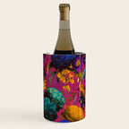 Vintage & Shabby Chic - Purple Botanical Lush Flowers Midnight Garden Wine Chiller Gallery Image 2