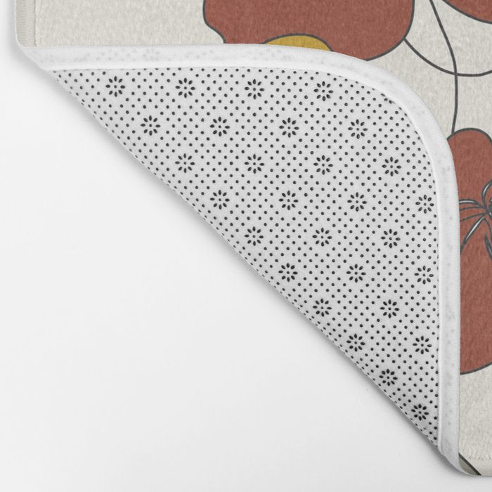 Colorful Thoughts Minimal Line Art Woman Face I Bath Mat Gallery Image 2