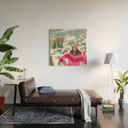 Woman in Gstaad Switzerland Wood Wall Art Gallery Image 2