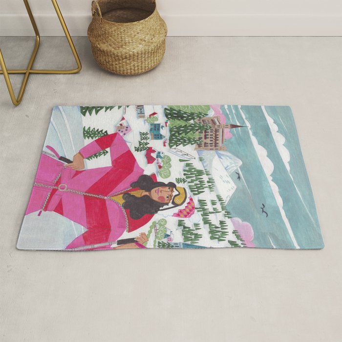 Woman in Gstaad Switzerland Rug Gallery Image 1