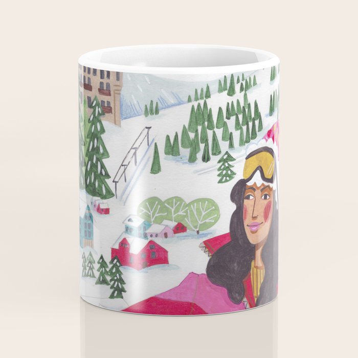 Woman in Gstaad Switzerland Coffee Mug Gallery Image 4