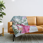 Woman in Gstaad Switzerland Throw Blanket Gallery Image 1