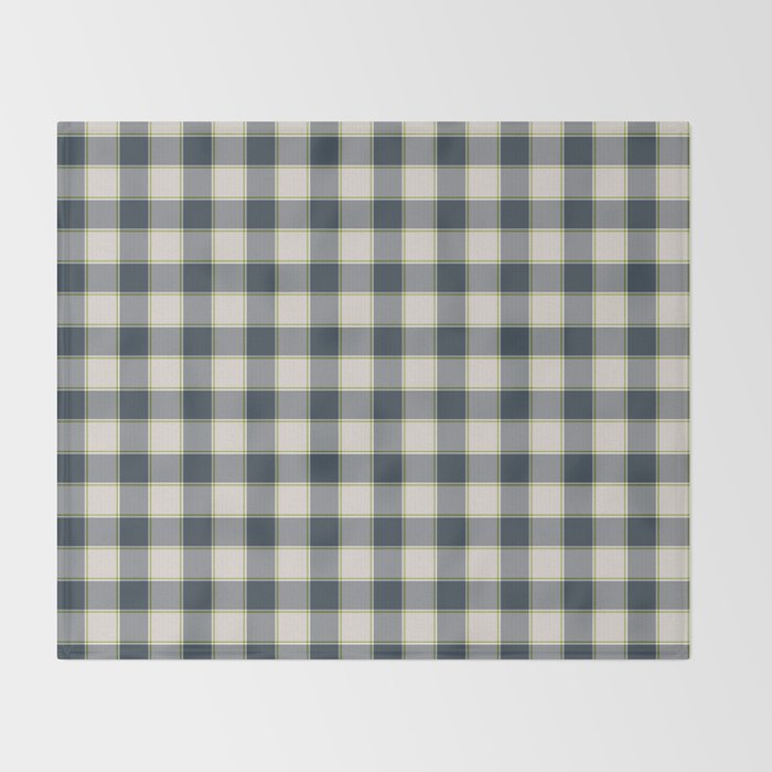 Modern Tartan in Earth Tones Throw Blanket Gallery Image 2