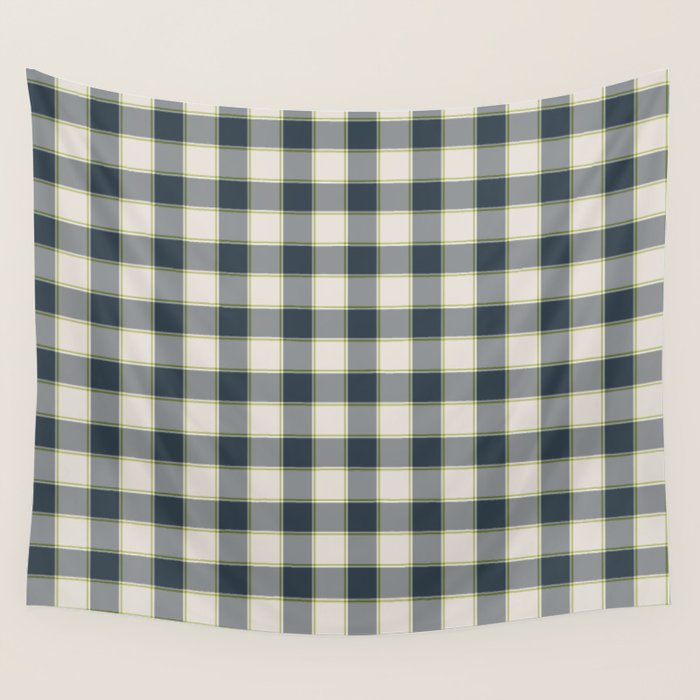 Modern Tartan in Earth Tones Wall Tapestry Gallery Image 4