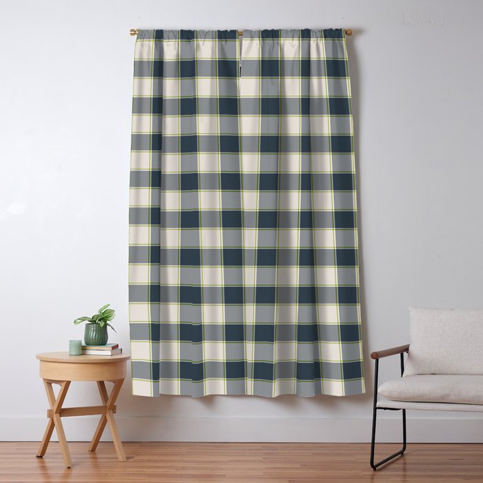Modern Tartan in Earth Tones Window Curtain Gallery Image 5