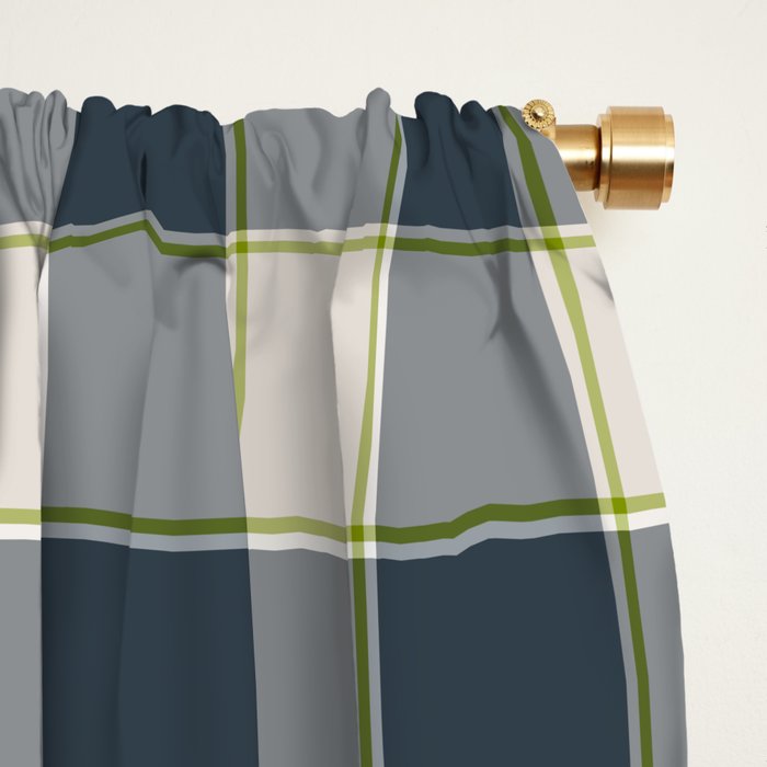 Modern Tartan in Earth Tones Window Curtain Gallery Image 2