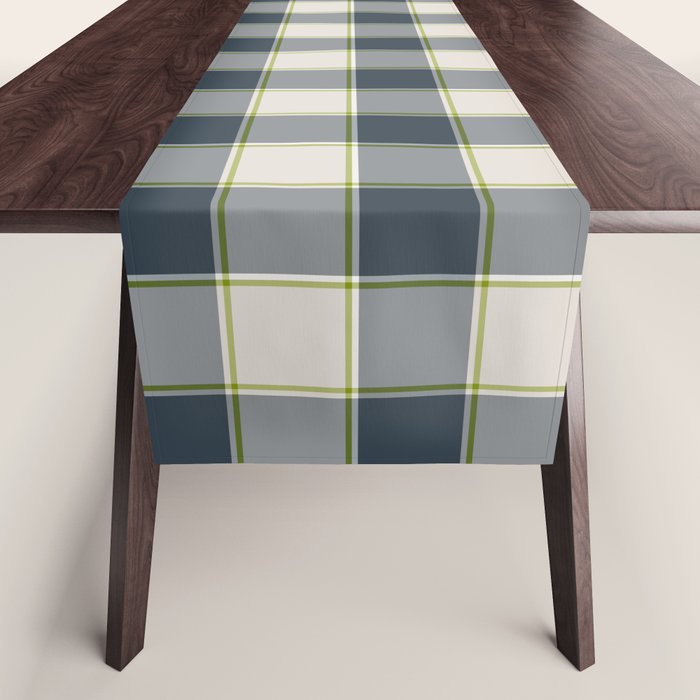 Modern Tartan in Earth Tones Table Runner Gallery Image 1
