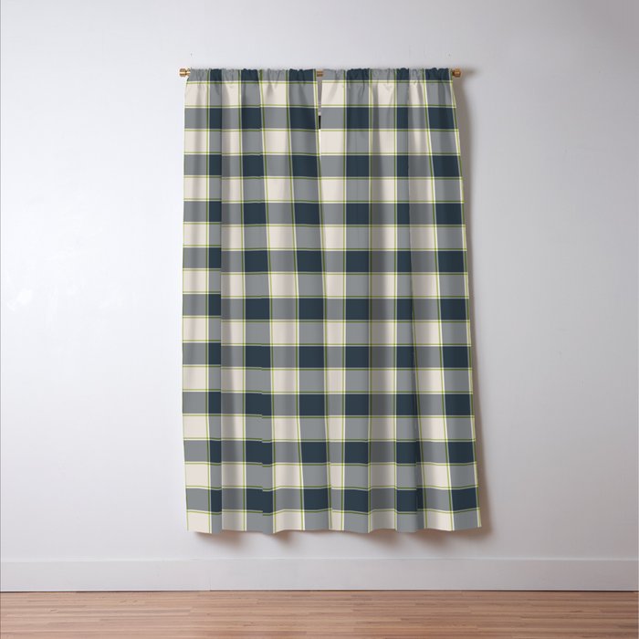 Modern Tartan in Earth Tones Window Curtain Gallery Image 3