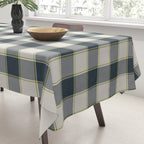 Modern Tartan in Earth Tones Tablecloth Gallery Image 3