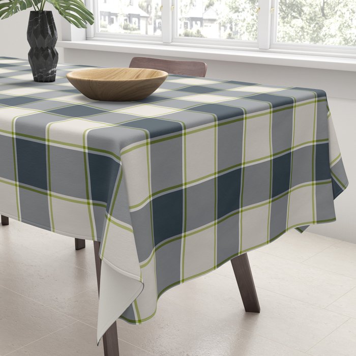 Modern Tartan in Earth Tones Tablecloth Gallery Image 3