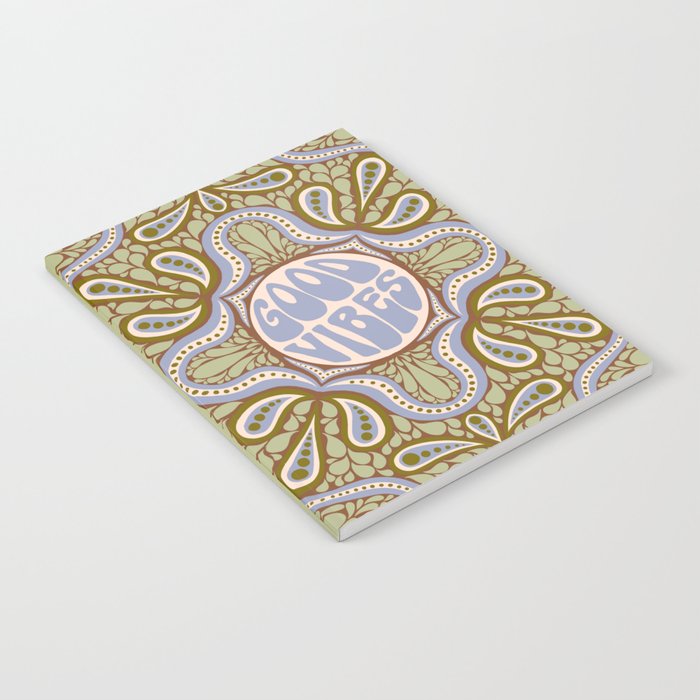 Groovy Good Vibes Typography Notebook Gallery Image 1