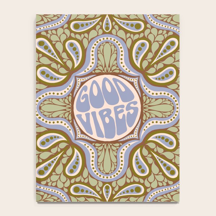 Groovy Good Vibes Typography Notebook Gallery Image 4