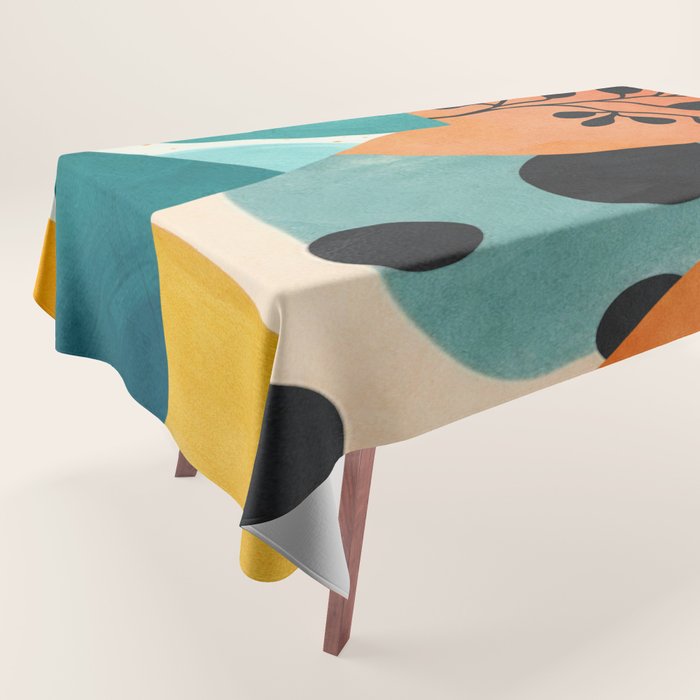 Modern Abstract Vases with Plant 2 Tablecloth Gallery Image 1