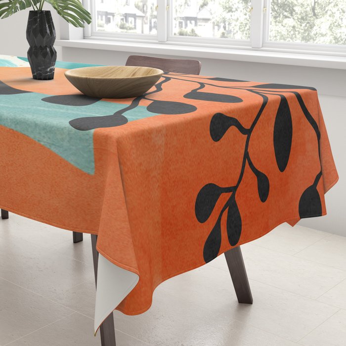 Modern Abstract Vases with Plant 2 Tablecloth Gallery Image 3