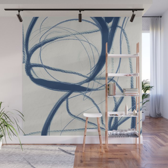 Minimal Abstract Line Art 17 Wall Mural Gallery Image 1