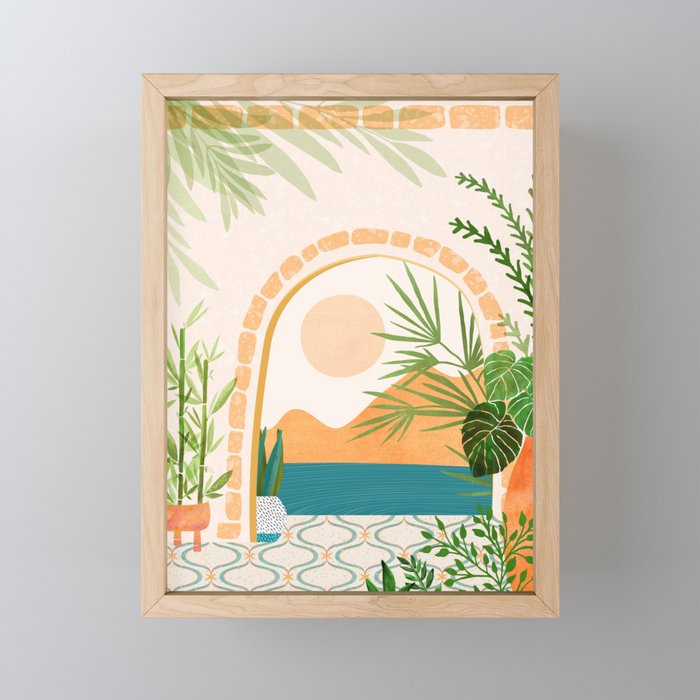 Baja California Villa Landscape Mini Art Print Gallery Image 1