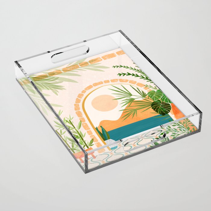 Baja California Villa Landscape Acrylic Tray Gallery Image 1