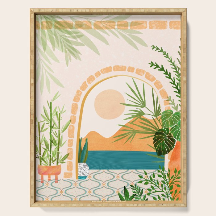 Baja California Villa Landscape Serving Tray Gallery Image 1
