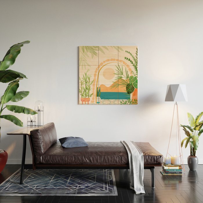 Baja California Villa Landscape Wood Wall Art Gallery Image 2