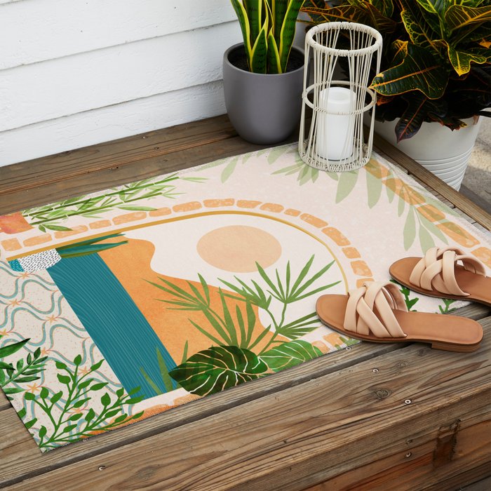 Baja California Villa Landscape Outdoor Rug Gallery Image 2