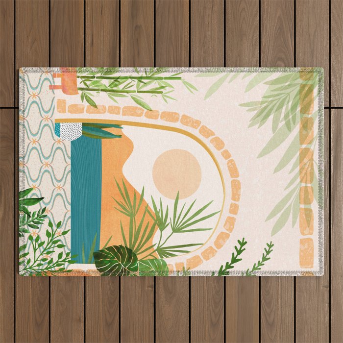 Baja California Villa Landscape Outdoor Rug Gallery Image 1