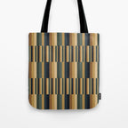 Mixed Stripes Pattern XXV Bold Earthy Tote Bag Gallery Image 1