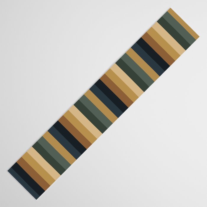 Mixed Stripes Pattern XXV Bold Earthy Table Runner Gallery Image 3
