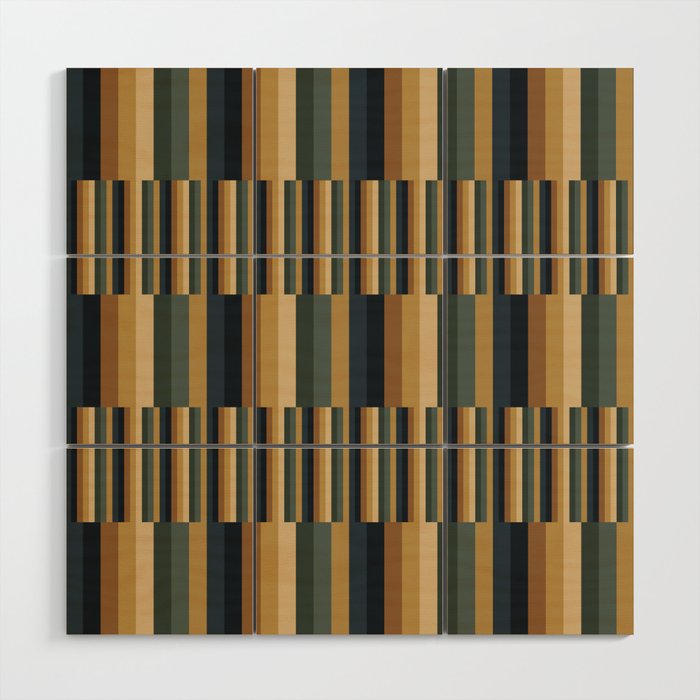 Mixed Stripes Pattern XXV Bold Earthy Wood Wall Art Gallery Image 1