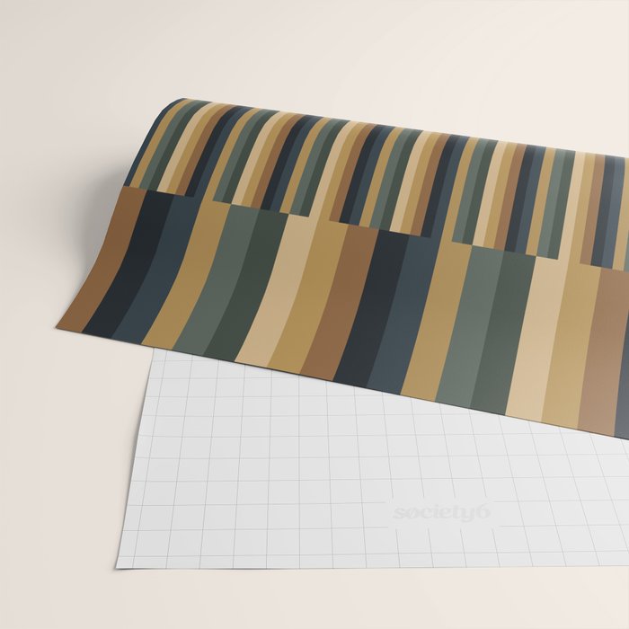 Mixed Stripes Pattern XXV Bold Earthy Wrapping Paper Gallery Image 2