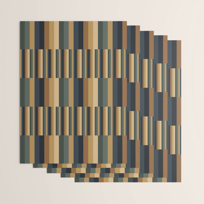 Mixed Stripes Pattern XXV Bold Earthy Wrapping Paper Gallery Image 3
