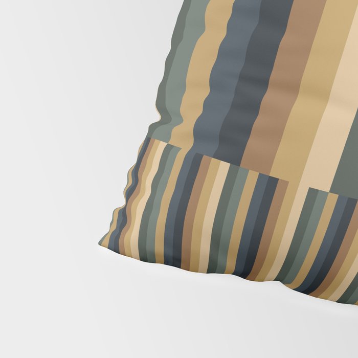 Mixed Stripes Pattern XXV Bold Earthy Pillow Sham Gallery Image 4