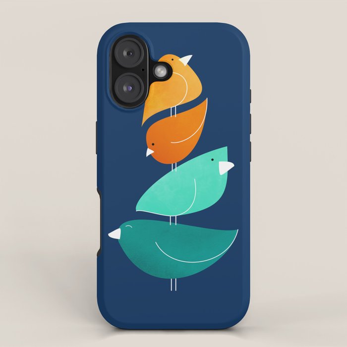 Bird Stack III Illustration iPhone Case Gallery Image 1