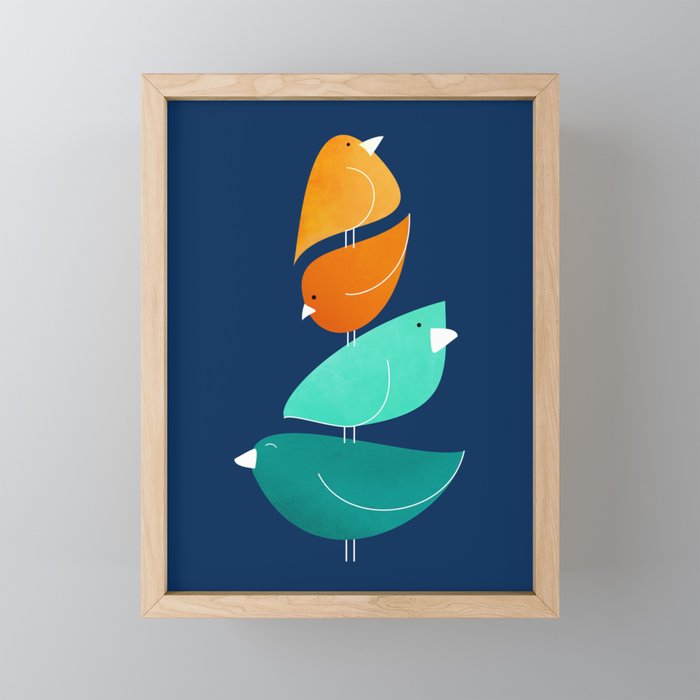 Bird Stack III Illustration Mini Art Print Gallery Image 1