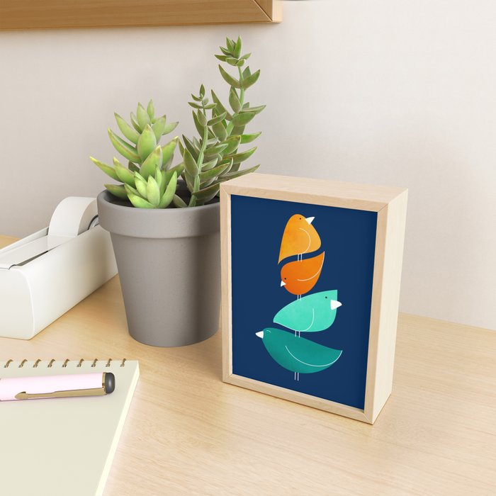 Bird Stack III Illustration Mini Art Print Gallery Image 2