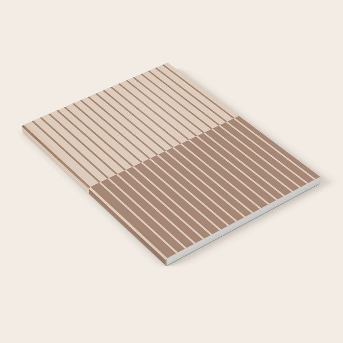Color Block Lines XLII Coffee Creme Notebook Gallery Image 1