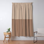 Color Block Lines XLII Coffee Creme Window Curtain Gallery Image 5