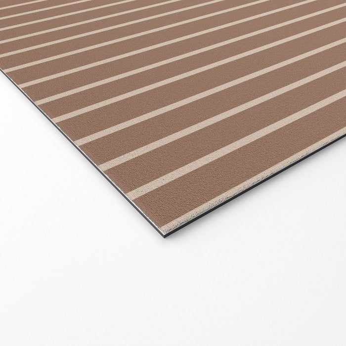 Color Block Lines XLII Coffee Creme Welcome Mat Gallery Image 2