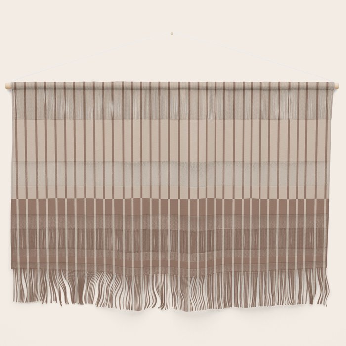 Color Block Lines XLII Coffee Creme Wall Hanging Gallery Image 1