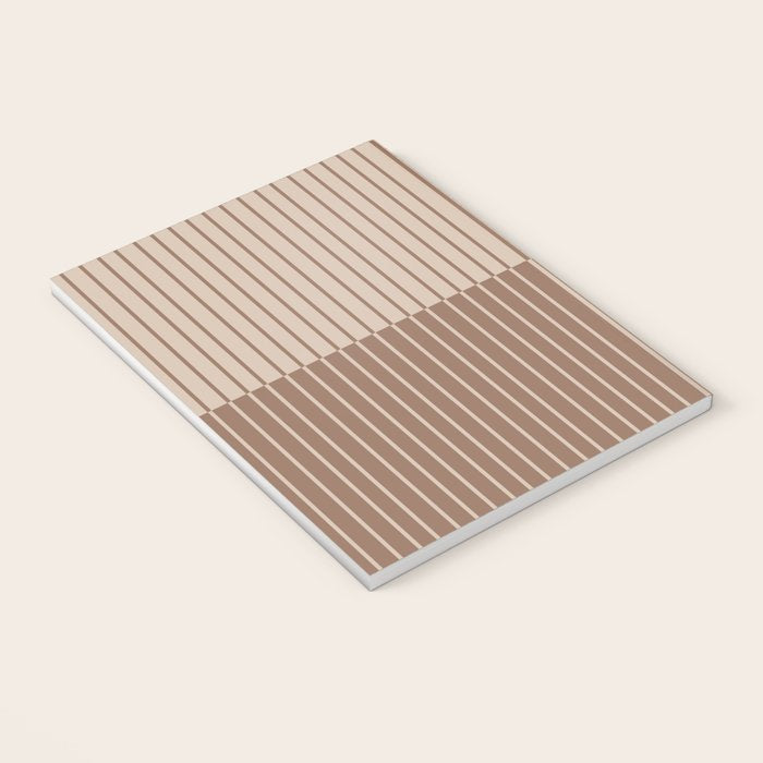 Color Block Lines XLII Coffee Creme Notebook Gallery Image 3