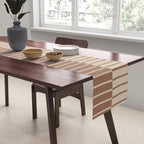 Color Block Lines XLII Coffee Creme Table Runner Gallery Image 2